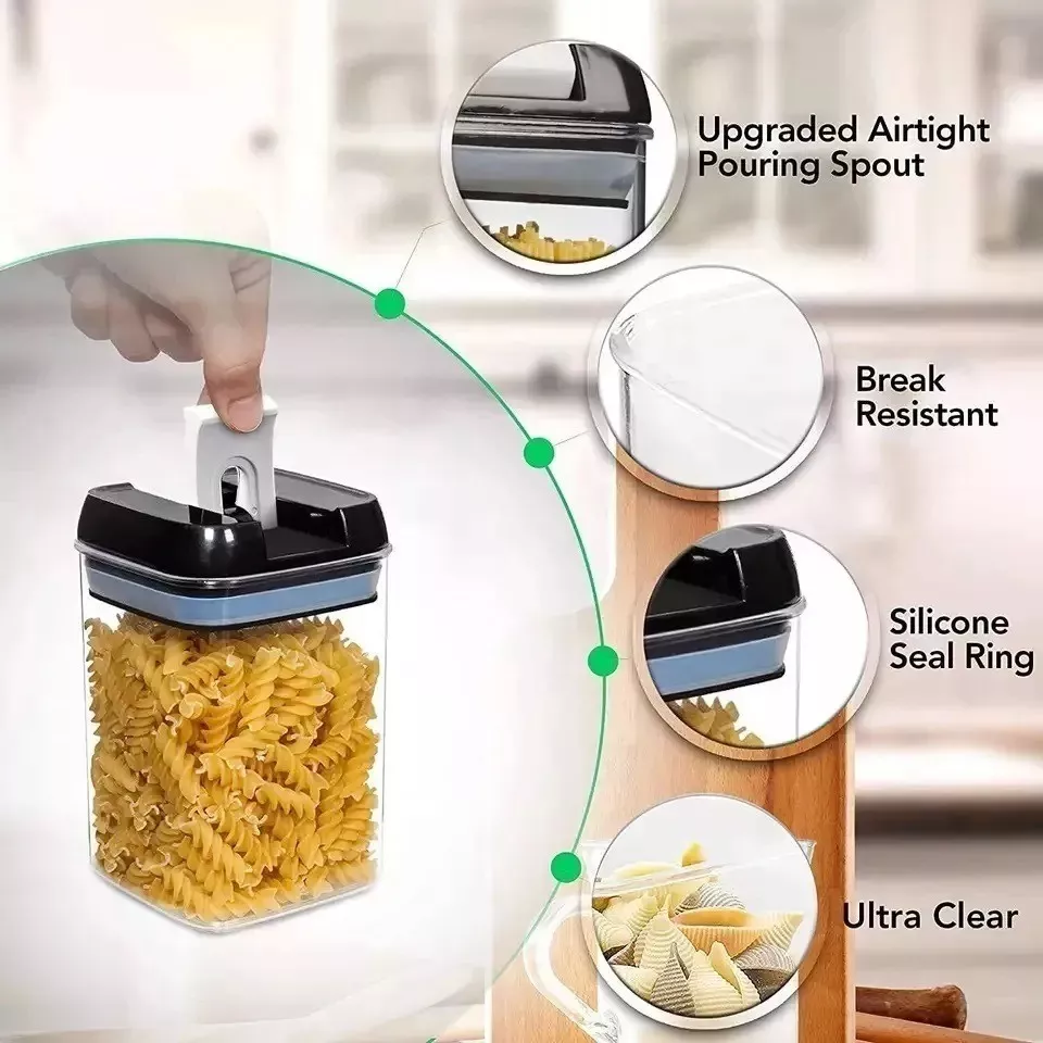 17174262771715109043Set De 7 Contenedores Hermeticos De Plastico Cocina Despensa 5